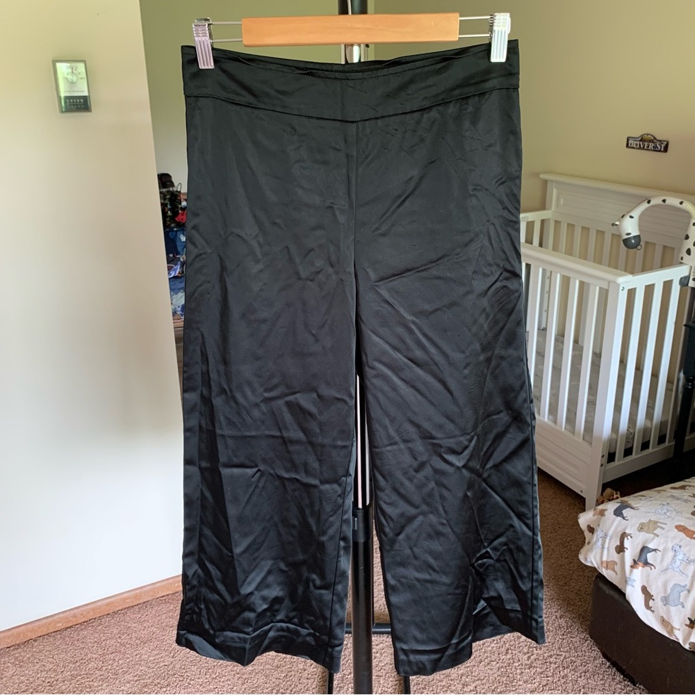 Avenue Montaigne Wide Leg Cropped Pant Black 4